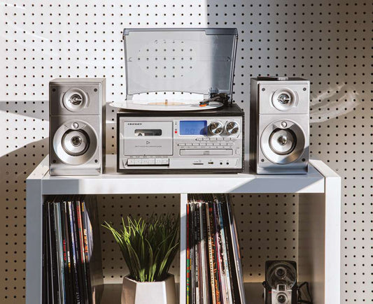 Crosley Radio - Eclipse 9-In-1 Record Player With Speakers In Black - CR7014A-BK veiw 2