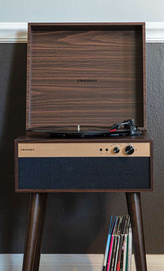 Crosley Radio - Jasper Record Player In Walnut - CR6236A-WA veiw 2