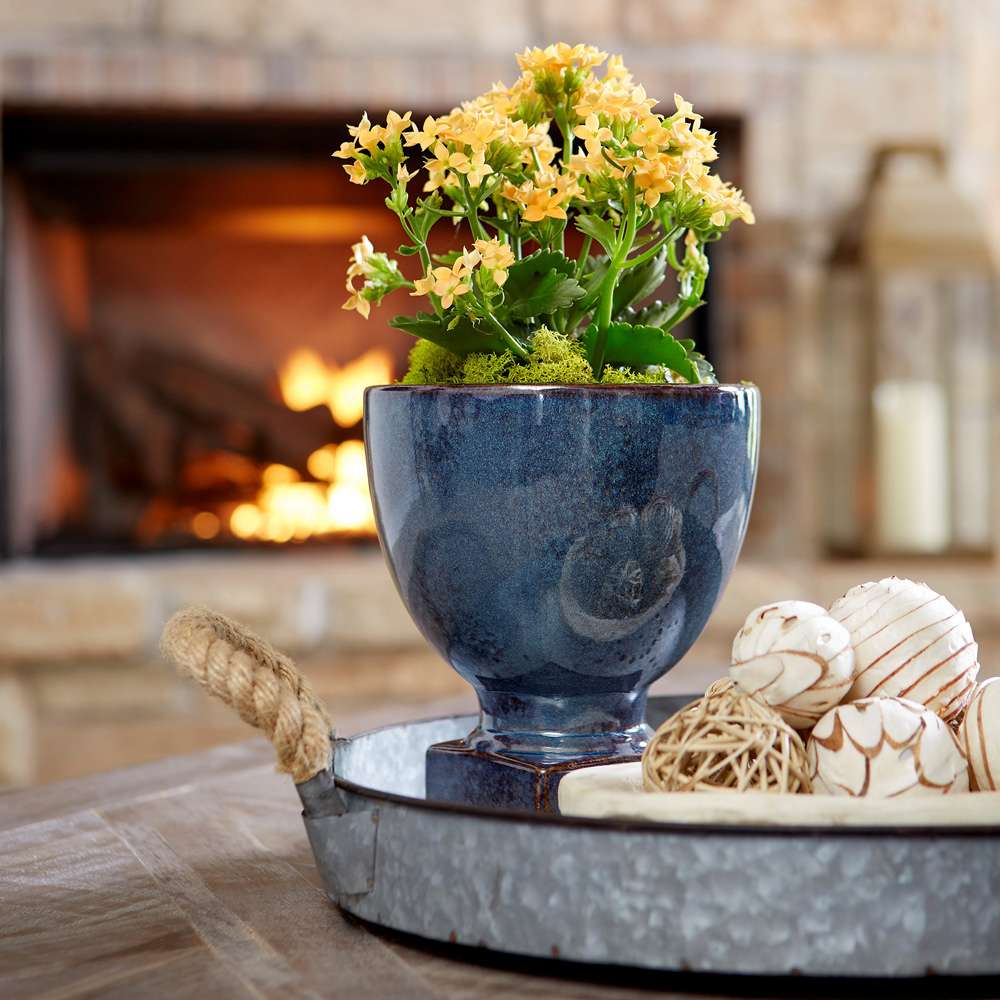 Cyan Design - Big Sky Planter in Blue Glaze - Large - 11047 veiw 2