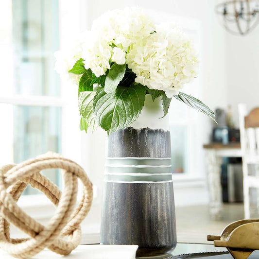 Cyan Design - Borneo Vase in Black and White - Small - 10855 veiw 2