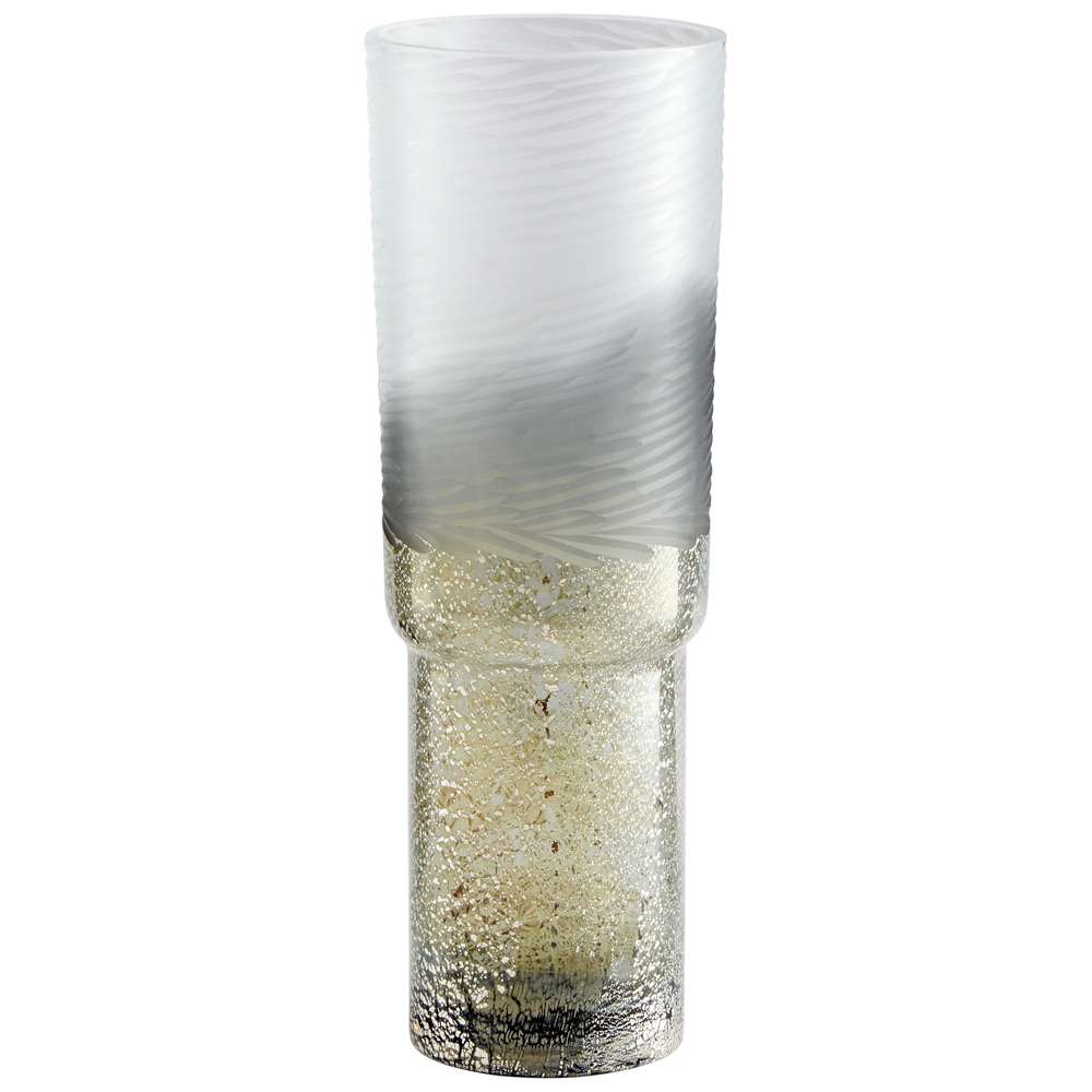 Cyan Design - Canyonland Vase in Clear and Guilded Silver - Tall - 11098 veiw 1