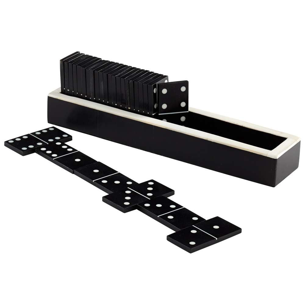 Cyan Design - Dominoes in Black and White - 07039 veiw 1