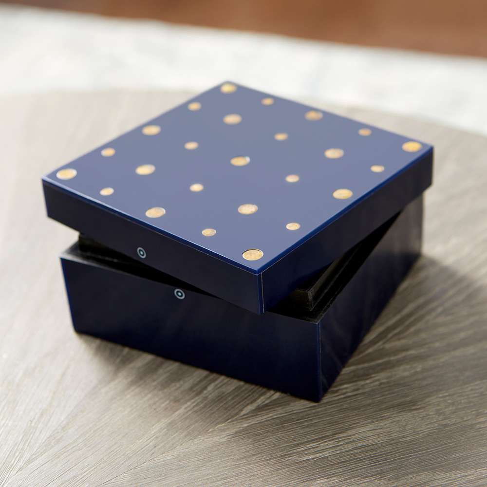 Cyan Design - Dotty Container in Black and Brass - Large - 09789 veiw 4