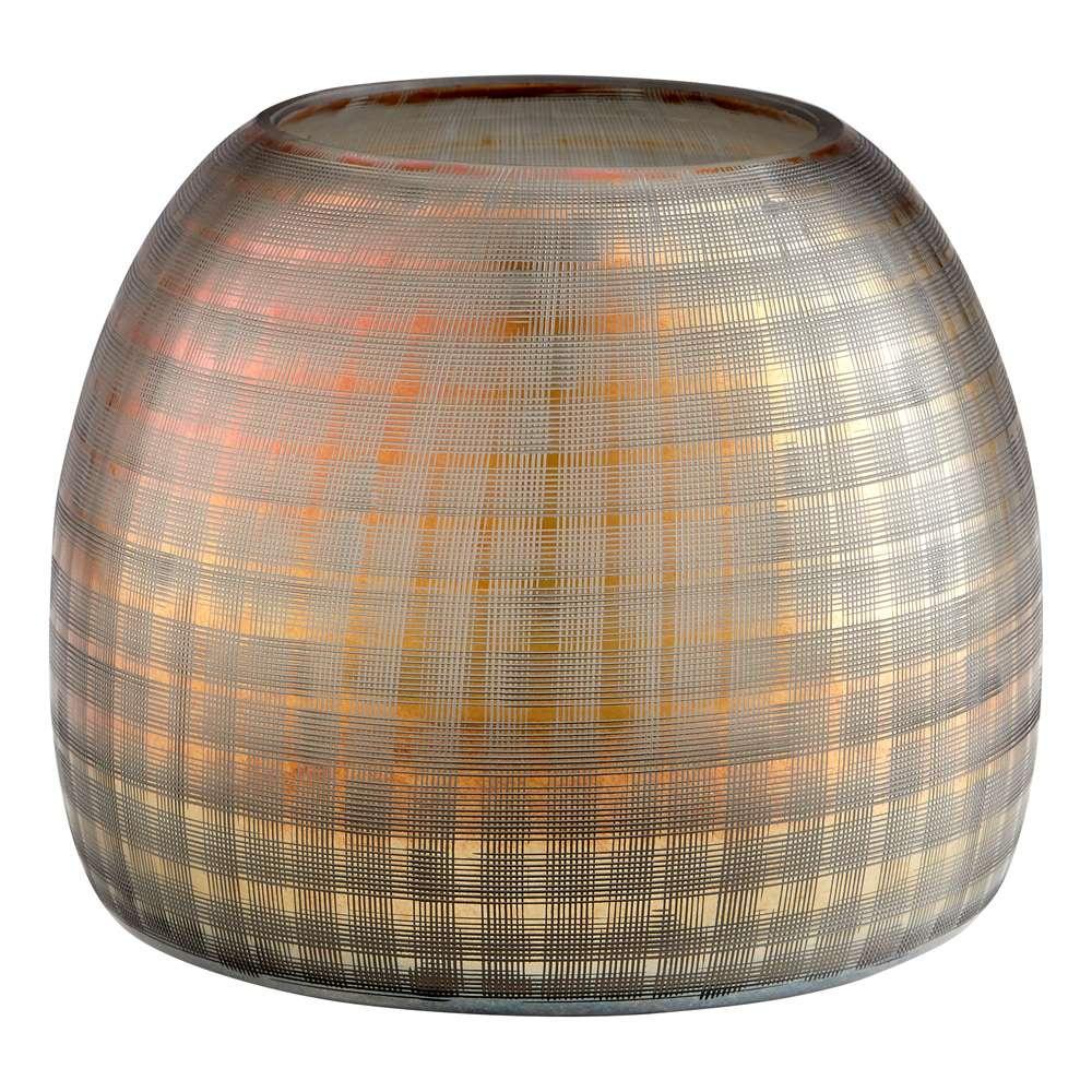 Cyan Design - Gradient Grid Vase in Combed Irridescent Gold - Medium - 10465 veiw 1
