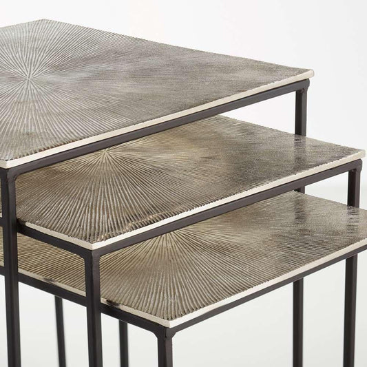 Cyan Design - Irvine Nesting Tables in Raw Nickel and Black - 09717 veiw 2