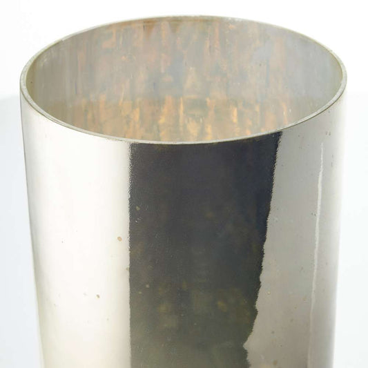 Cyan Design - Isadora Vase in Nickel and Snow White Glass - Small - 09772 - CLOSEOUT veiw 2