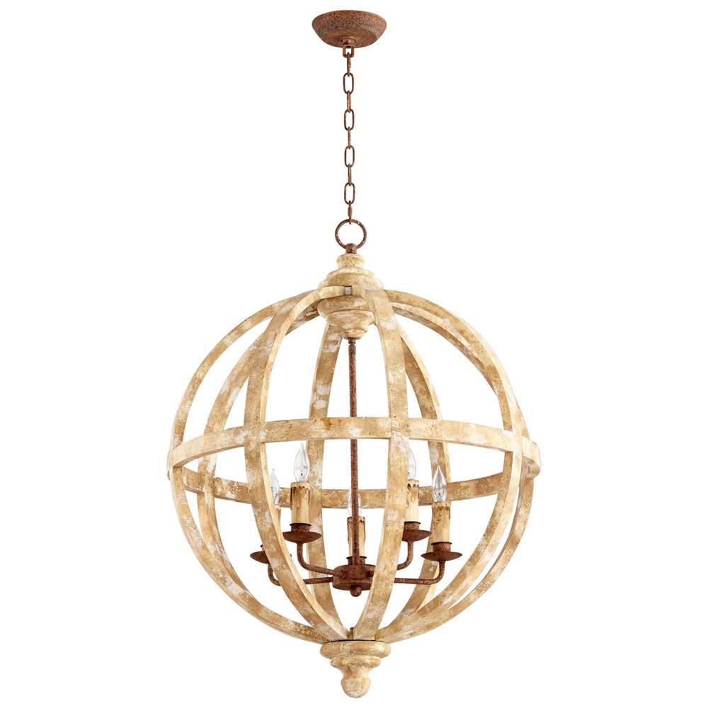 Cyan Design - Landon Chandelier 5-Light in AshfieldS Plaster - 06622 veiw 1