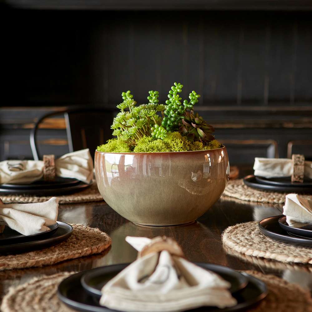 Cyan Design - Marbled Dreams Bowl in Olive Glaze - 10532 veiw 2