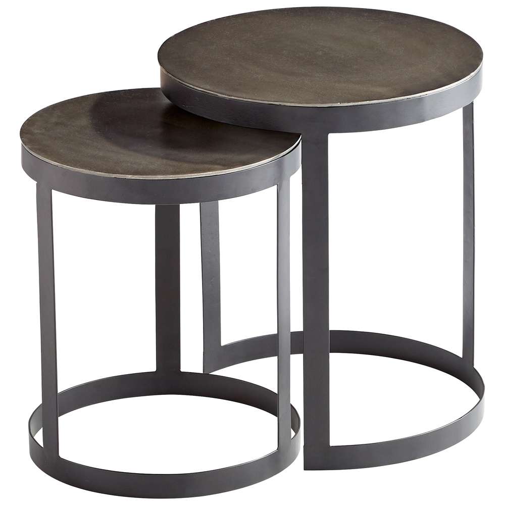 Cyan Design - Monocroma Side Table in Silver and Black - 10734 veiw 1