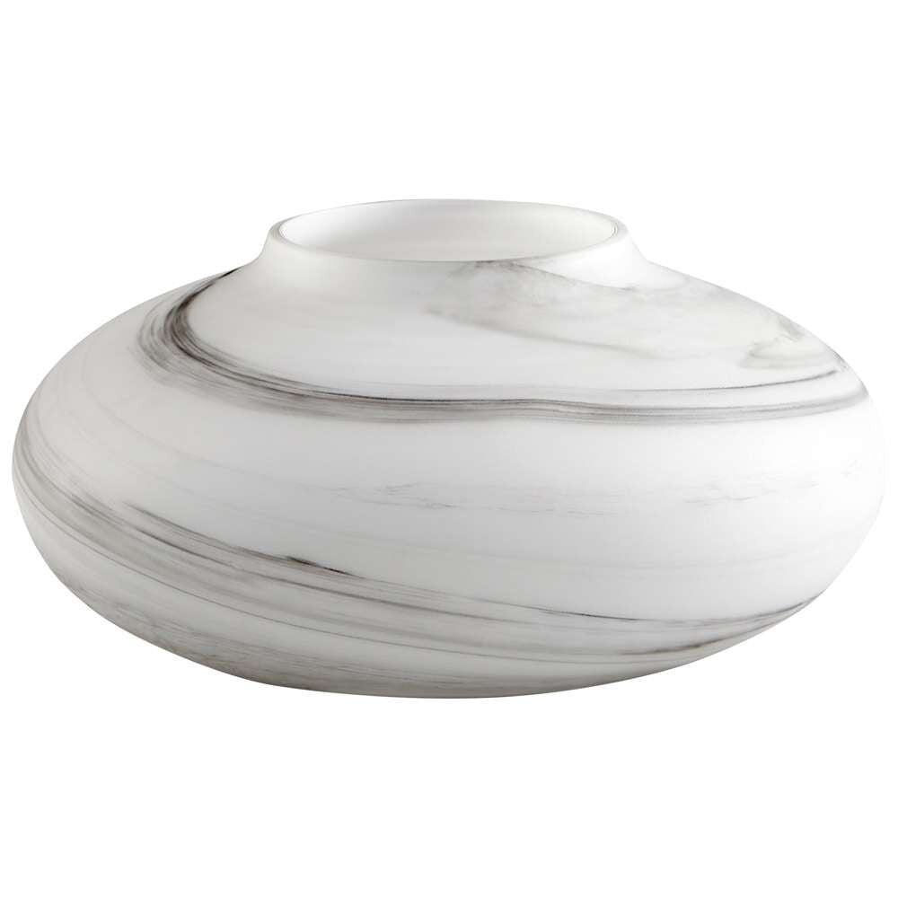 Cyan Design - Moon Mist Vase in White and Black Swirl - Small - 10467 veiw 1