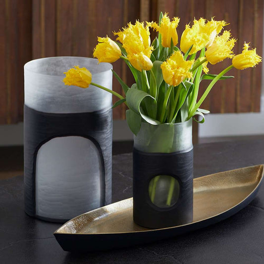 Cyan Design - Ominous Frost Vase Tall in Clear and Black - 11257 veiw 2