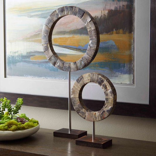Cyan Design - Portal Sculpture in Brown and Stainless Steel - Small - 07216 veiw 2