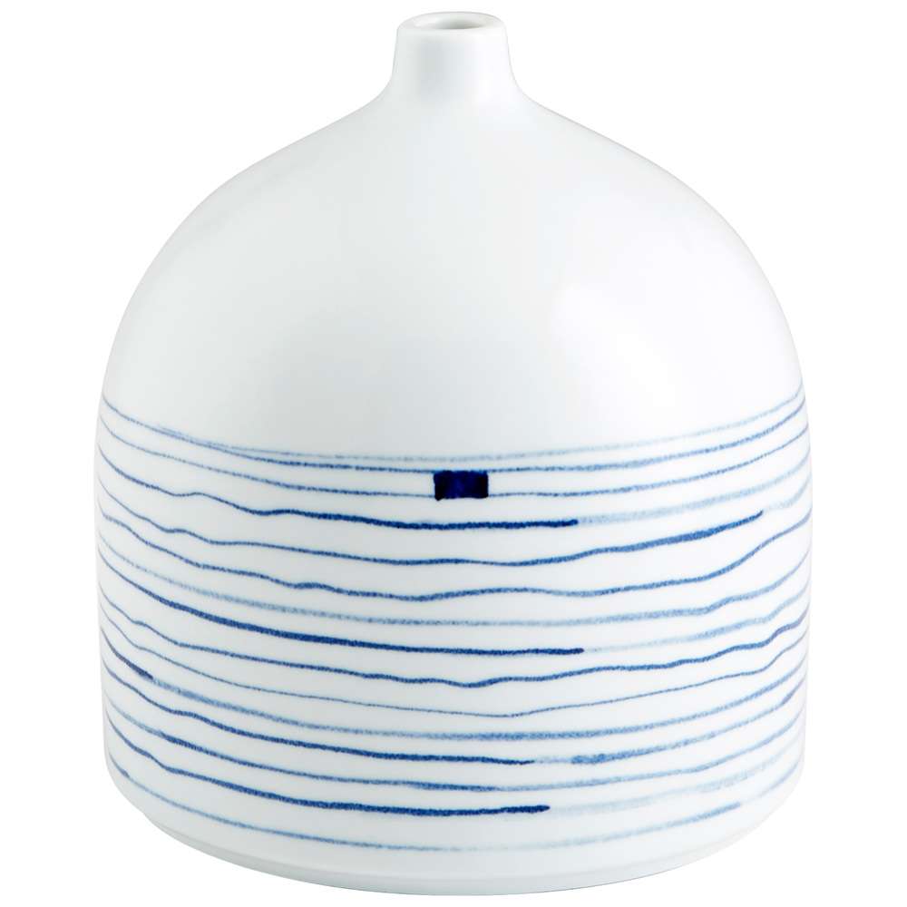 Cyan Design - Whirlpool Vase in Blue and White - Small - 10802 veiw 1
