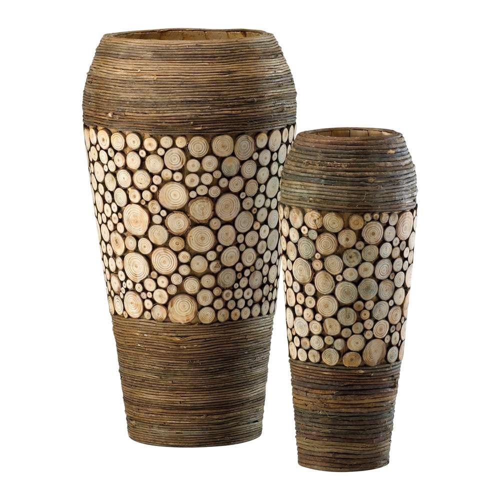 Cyan Design - Wood Slice Oblong Containers in Birchwood and Walnut - 02520 veiw 1