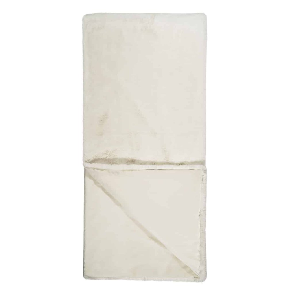 D.V. KAP Home - Arlo Throw - Ivory - B-1052-I view 2