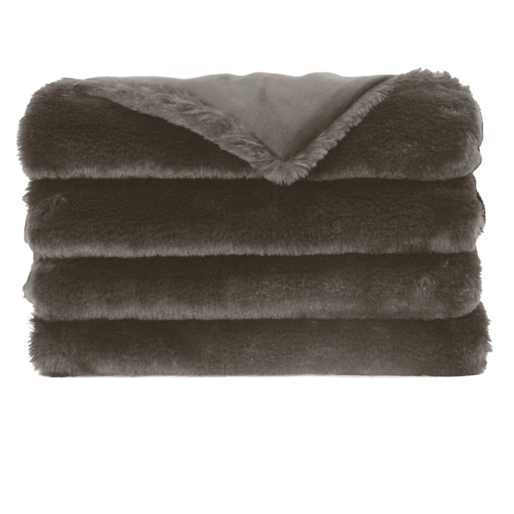 D.V. KAP Home - Furocious Throw - Grey Brown (Cord) - B-1048-GB-CORD view 1