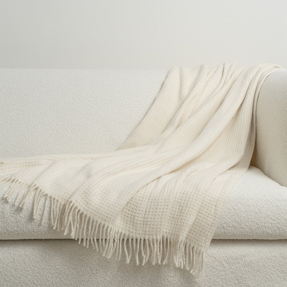 D.V. KAP Home - Judith Throw - Ivory - B-1063-I view 3