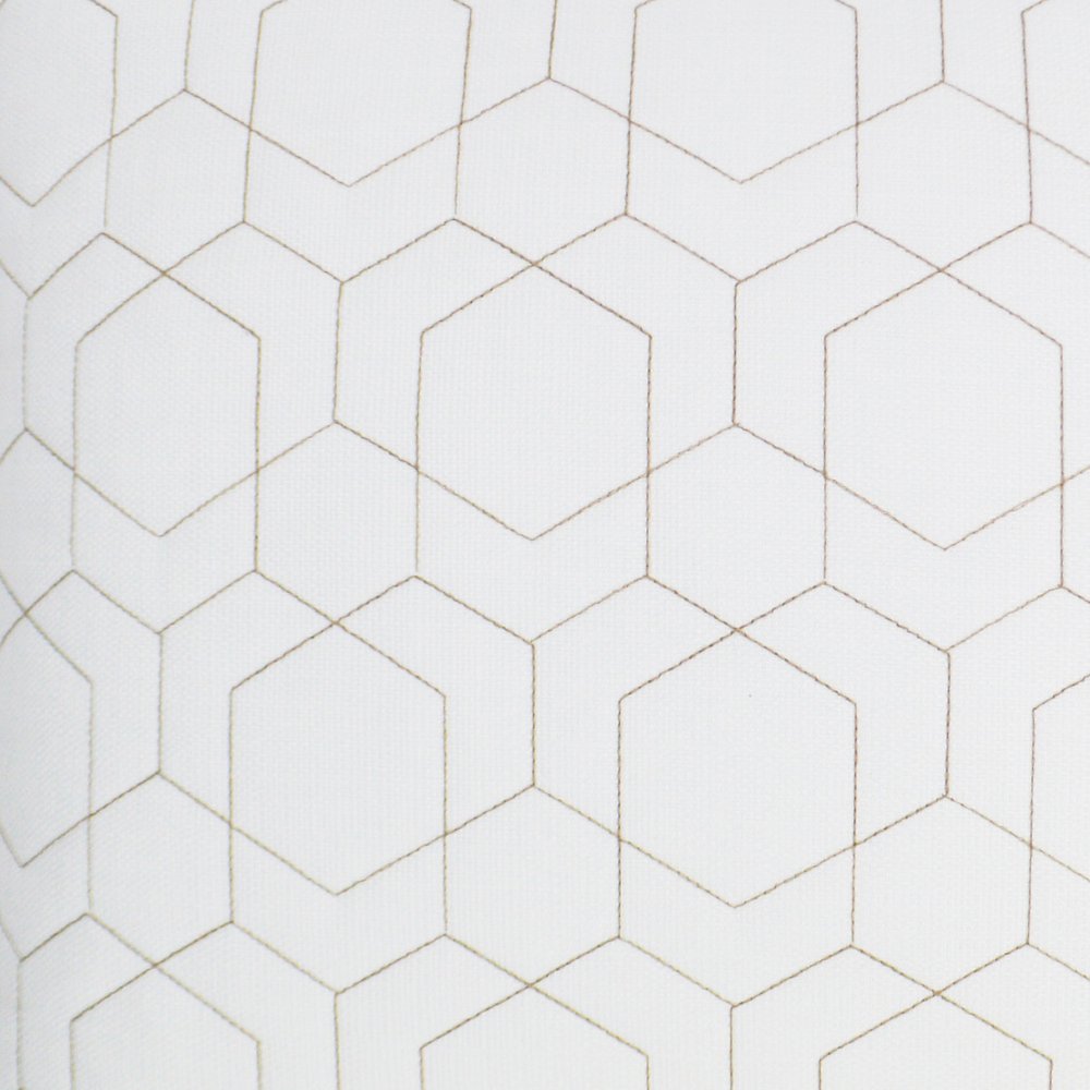 D.V. KAP Home - Outdoor Hex Quilt Lumbar Pillow - White - OD-310-W-1224 view 2
