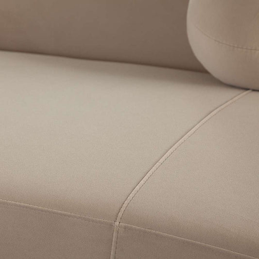 Diamond Sofa - Zelda 2PC Modular Curved Armless Chaise in Light Camel Performance Velvet w/ (2) Accent Pillow Balls - ZELDA2PCLCRCLCA veiw 2