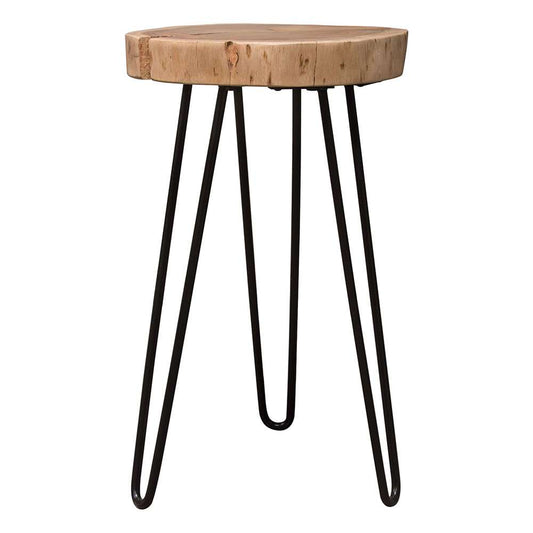 Diamond Sofa - Joss Natural Acacia One of a Kind Live Edge Accent Table w/ Black Hairpin Legs - JOSSETNA veiw 2