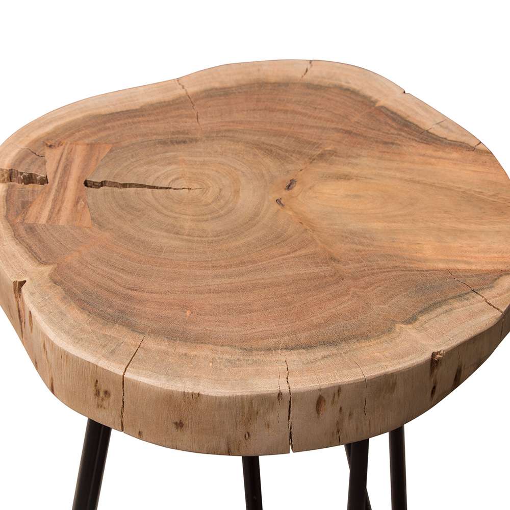 Diamond Sofa - Joss Natural Acacia One of a Kind Live Edge Accent Table w/ Black Hairpin Legs - JOSSETNA veiw 13