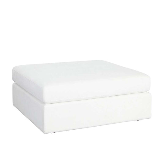 Diamond Sofa - Muse Ottoman in Mist White Performance Fabric - MUSEOTWH veiw 2