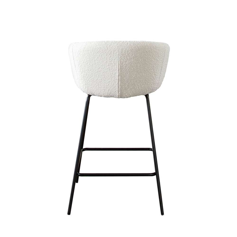 Diamond Sofa - Skyler Counter Height Chairs in Ivory Boucle Fabric w/ Black Metal Frame (Set of 2) - SKYLERSTIV2PK veiw 8