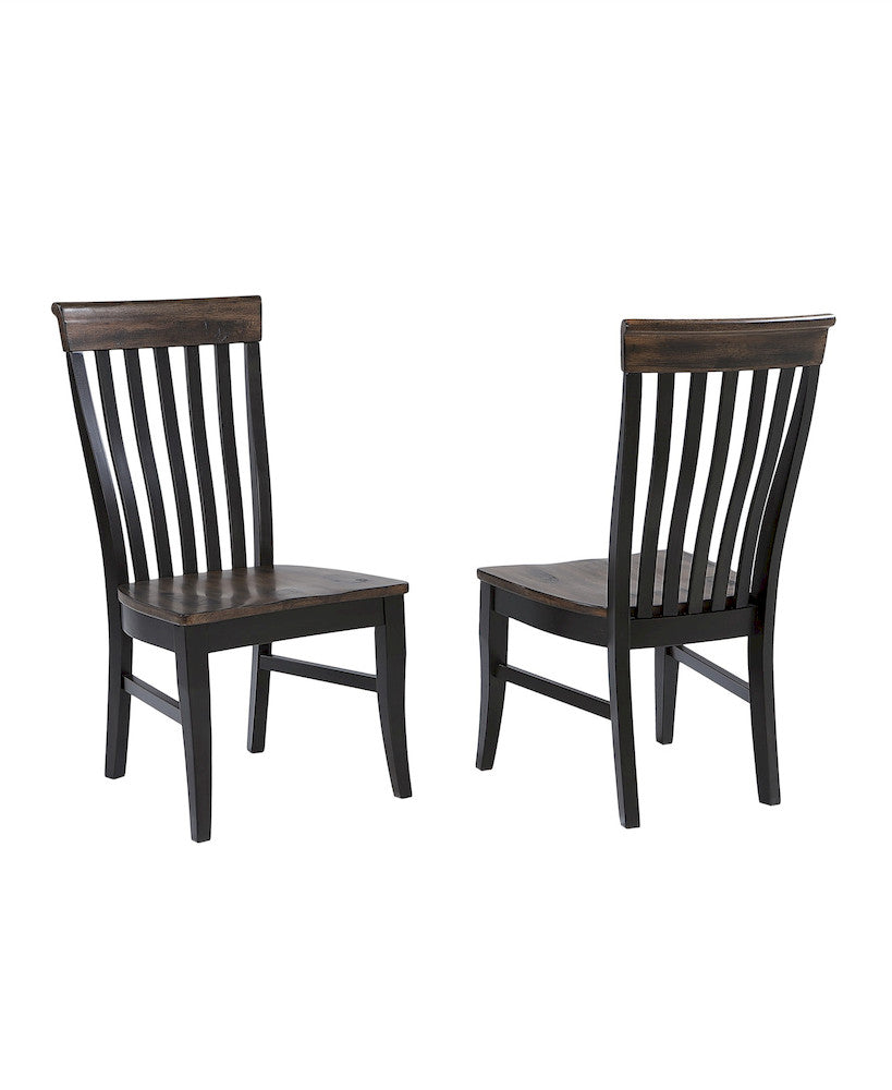 ECI Furniture - Ashford Side Chair, Black & Rustic Walnut (Set of 2) - 1859-23-S4 view 1