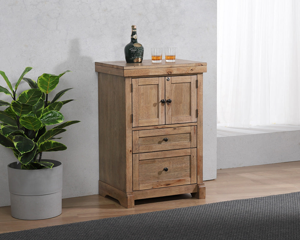 ECI Furniture - Brownstone 24 in. W Spirit Cabinet, Warm Brown - 0600-77-SC24 view 2