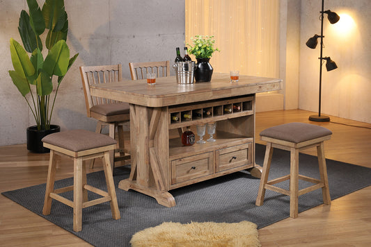 ECI Furniture - Brownstone Dining Island Complete, Warm Brown - 0600-77-IT/IB view 2