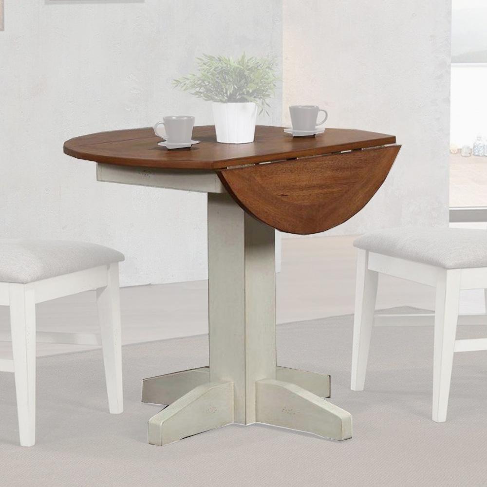 ECI Furniture - Choices Drop Leaf Table Complete, Antique White - 0733-20-DLT/DLB veiw 1