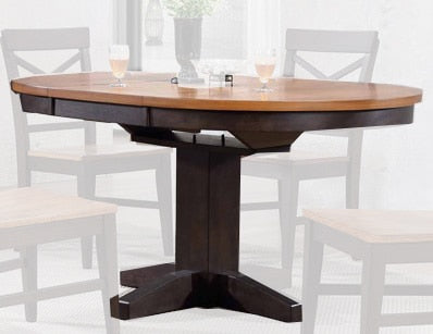 ECI Furniture - Choices Round To Oval Table Complete, Black Oak - 0733-50-RT/RB veiw 1