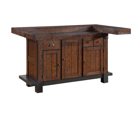 ECI Furniture - Gettysburg Complete 78" Bar With Extendable Side Returns, Dark Distressed - 1475-05-NVBT/NVB view 2