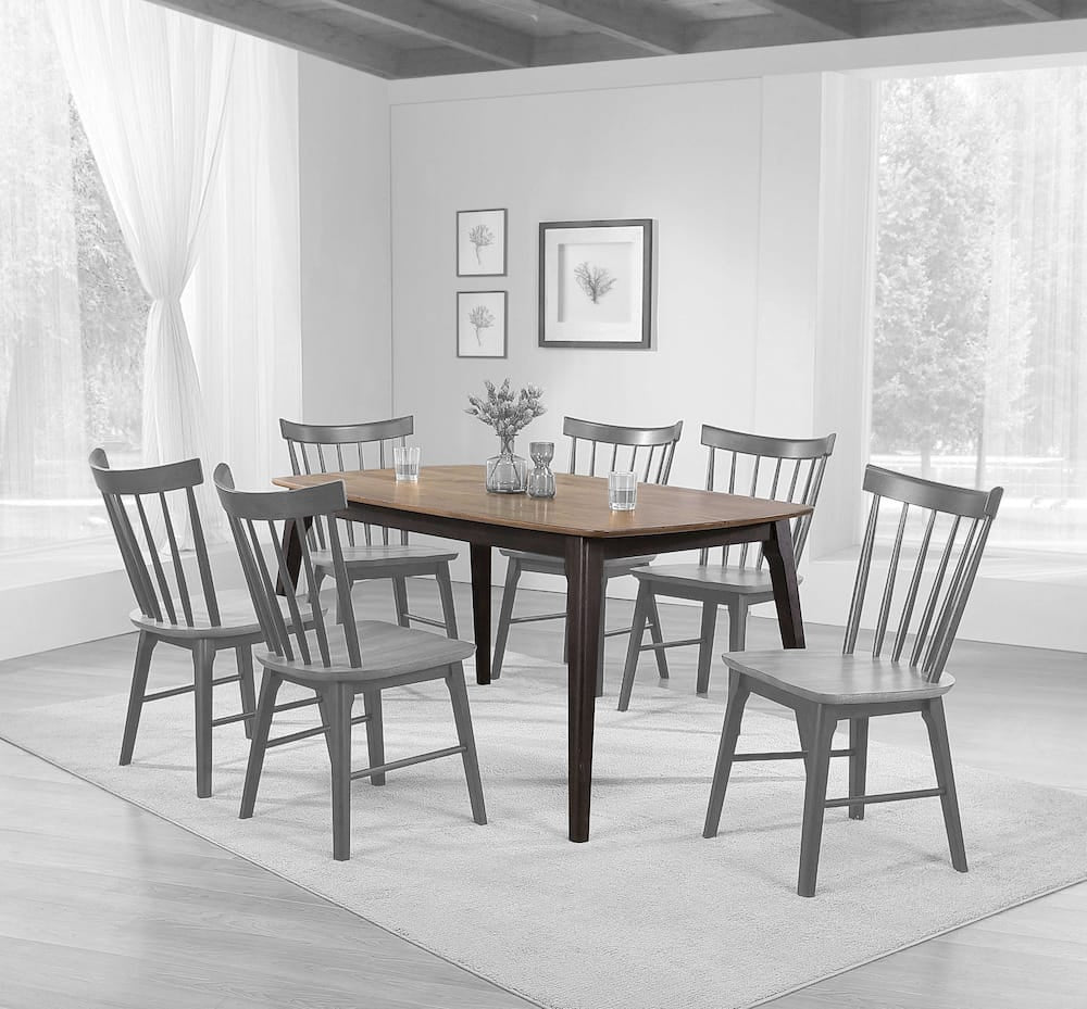 ECI Furniture - Kensington 63" W Leg Table, Black & Natural - 4495-00-T view 1