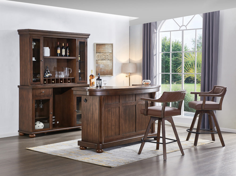 ECI Furniture - Merion Deluxe Back Bar Complete, Distressed Walnut - 0921-35-BB/H view 2