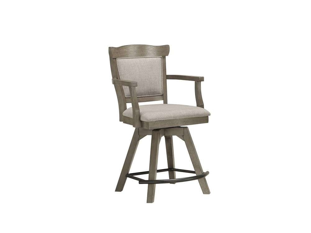 ECI Furniture - Pinecrest Tulip Spectator Swivel Counter Stool w/ upholstered seat (Set of 2) - 1014-79-SCS3 veiw 1