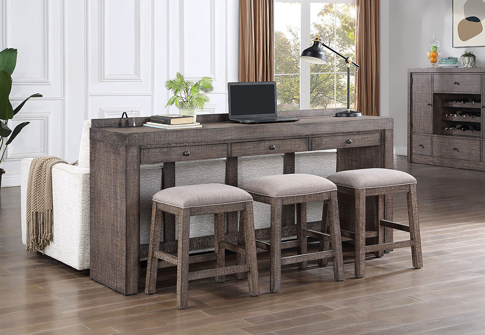 ECI Furniture - Spring Haven Home Office Theatre Bar, Dark Distressed - 1378-40-HOTB view 2
