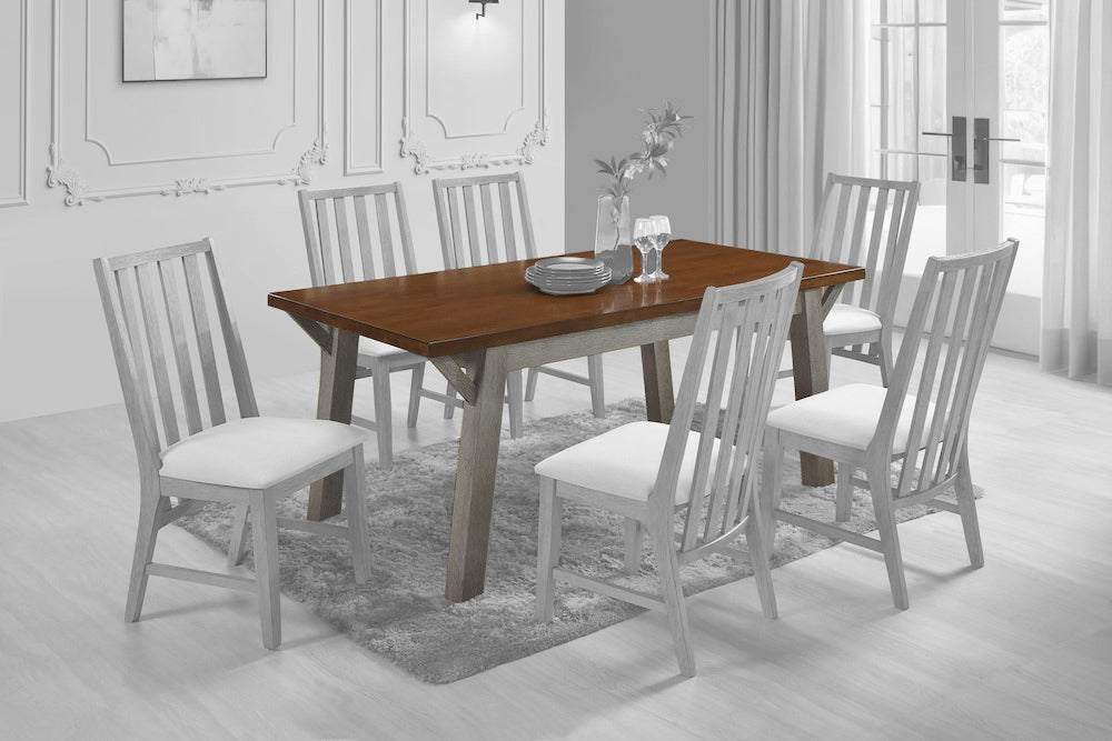 ECI Furniture - Staton 71"W Leg Table, Walnut & Gray - 4473-00-T view 1