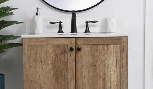 Elegant Furniture & Lighting - 30 inch Backsplash in ivory white - BS1030VW veiw 2