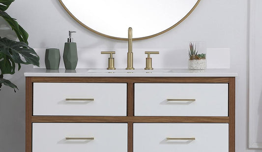 Elegant Furniture & Lighting - 42 inch Backsplash in ivory white - BS1042VW view 2