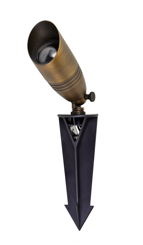 Elegant Furniture & Lighting - Aera Outdoor Cast Brass spot light 3inw x 8.5inh - C029 veiw 1
