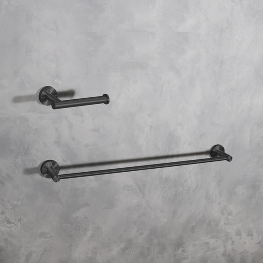 Elegant Furniture & Lighting - Alma 2-Piece Bathroom Hardware Set in Matte Black - HWB-11S2MBK view 2