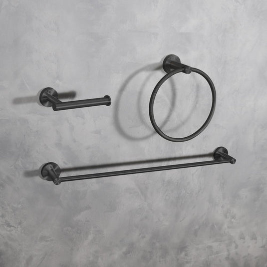 Elegant Furniture & Lighting - Alma 3-Piece Bathroom Hardware Set in Matte Black - HWB-11S3RMBK view 2