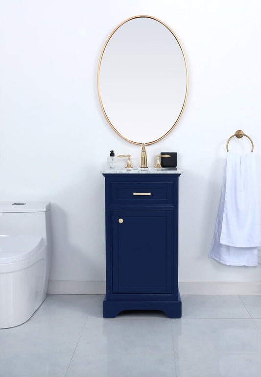 Elegant Furniture & Lighting - Americana 19 inch Single bathroom vanity in Blue - VF15019BL view 2