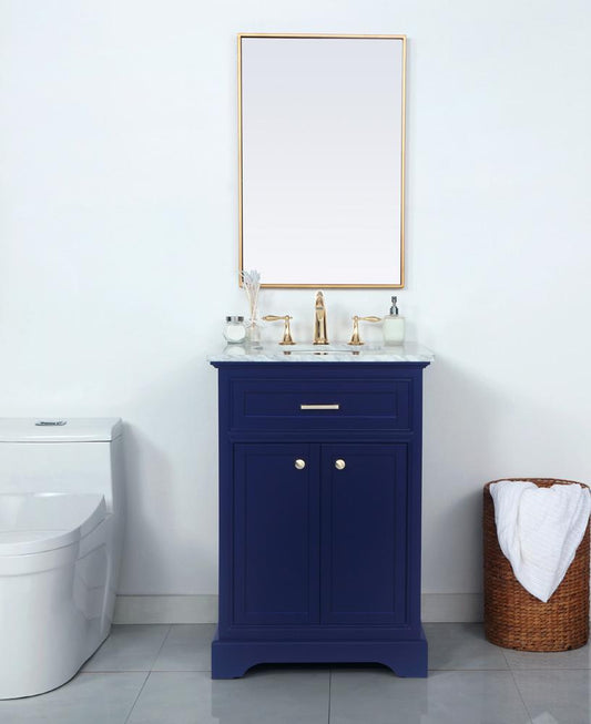 Elegant Furniture & Lighting - Americana 24 inch Single bathroom vanity in Blue - VF15024BL view 2