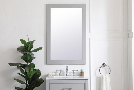 Elegant Furniture & Lighting - Aqua rectangle vanity mirror 24 inch in Grey - VM22436GR view 2