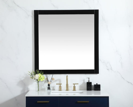 Elegant Furniture & Lighting - Aqua vanity mirror 36x36 inch in black - VM23636BK view 2