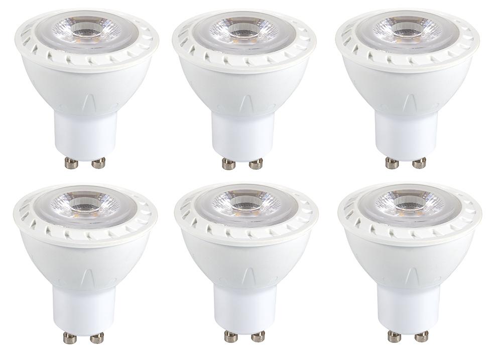 Elegant Furniture & Lighting - Berlin Dimmable 6.5W LED GU10 light bulb 3000K pack of 6 - GU10LED101V1-6PK veiw 1