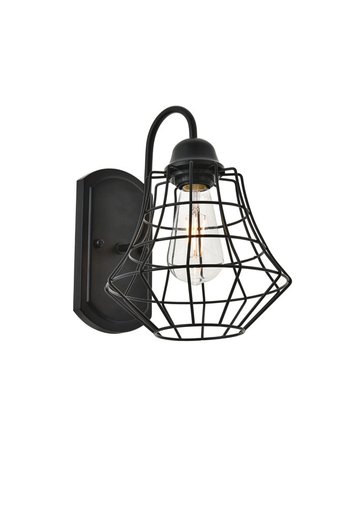 Elegant Furniture & Lighting - Candor 1 light black Wall Sconce - LD4008W10BK veiw 1