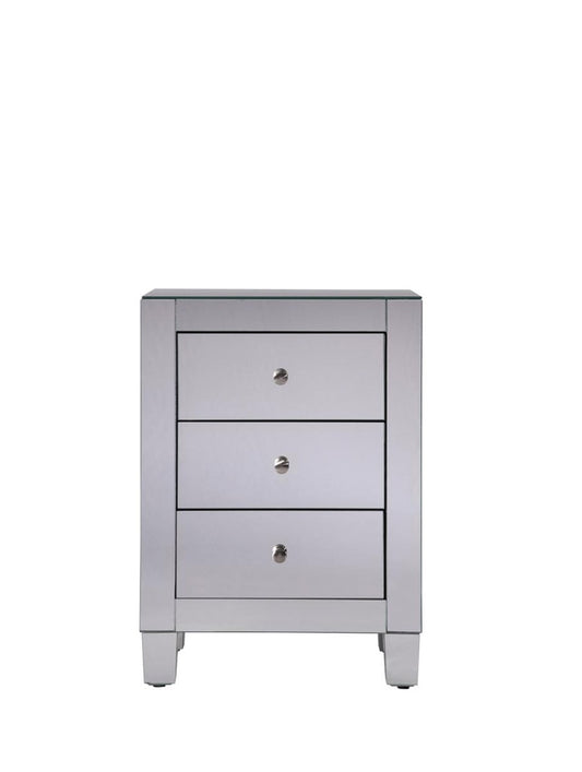 Elegant Furniture & Lighting - Contempo 3 Drawers Cabinet 17-3/4 in. x 13 in. x 25 in. in Clear Mirror - MF6-1032 veiw 2